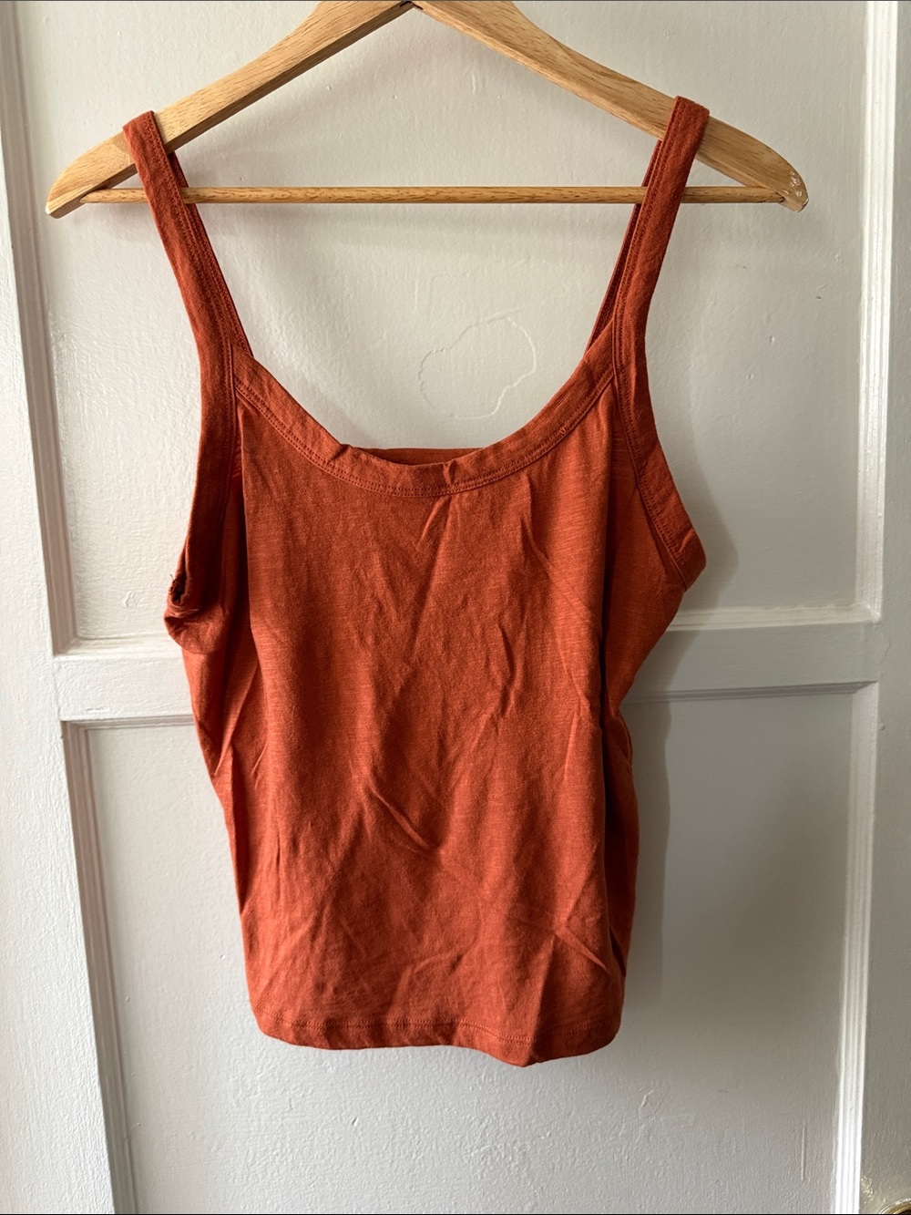 Cropped Tank Top - Rust Orange